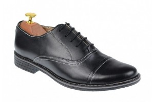 Pantofi barbati casual din piele naturala neagra P32NBOX